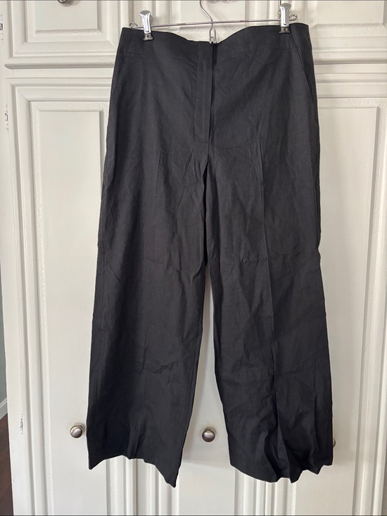 Theory Pants - Theory Deep Grey Cropped Wide-Leg Women's Pants